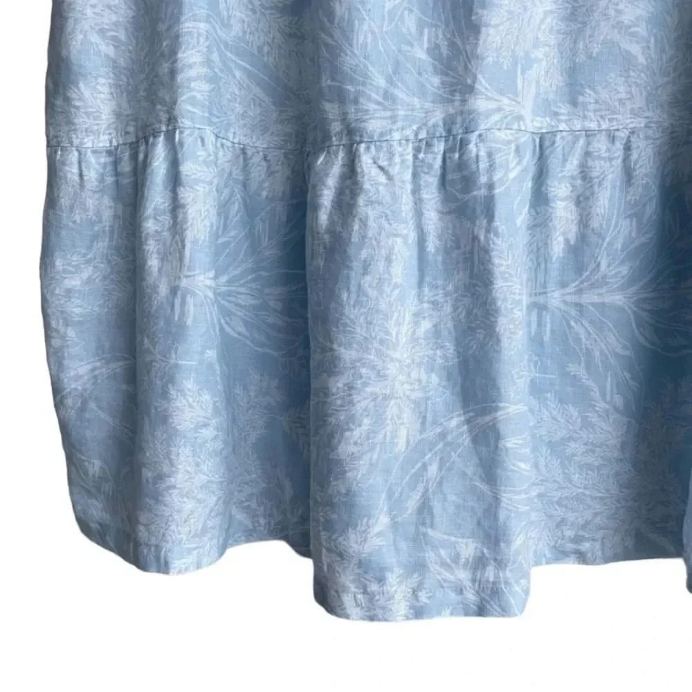 ‎Tahari Sleeveless Linen Dress Tiered Mini - Picture 5 of 8